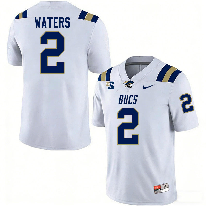 Charleston Southern Buccaneers #2 Justin Waters College Football Jerseys,Uniforms-White